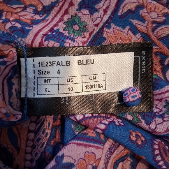 BA&SH falba Maxi Dress Purple and Blue Size 10 - Picture 12 of 15